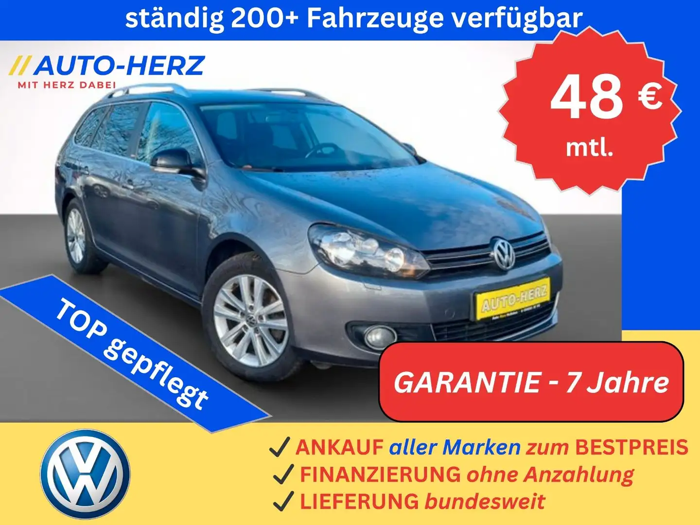 Volkswagen Golf VI Variant Style *TEMPOMAT+SITZHEIZUNG* Grau - 1