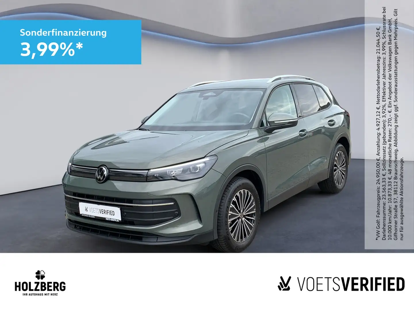 Volkswagen Tiguan Life 2.0 TDI DSG AHK+GJR+LED PLUS+NAVI Grün - 1