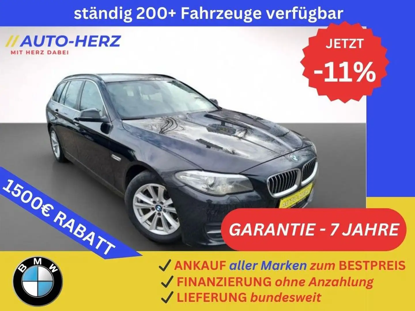 BMW 520 d Touring*TEMPOMAT-NAVI-BI XENON-SITZHEIZUNG* Noir - 1