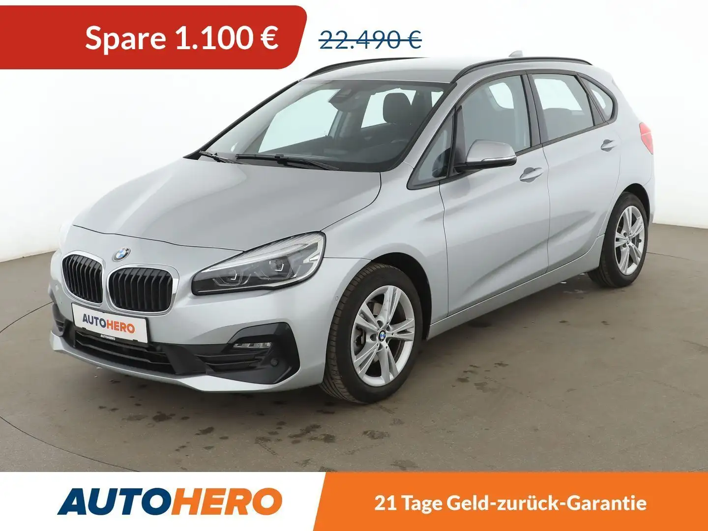 BMW 218 i Active Tourer Advantage Aut.*NAVI*LED* Silber - 1