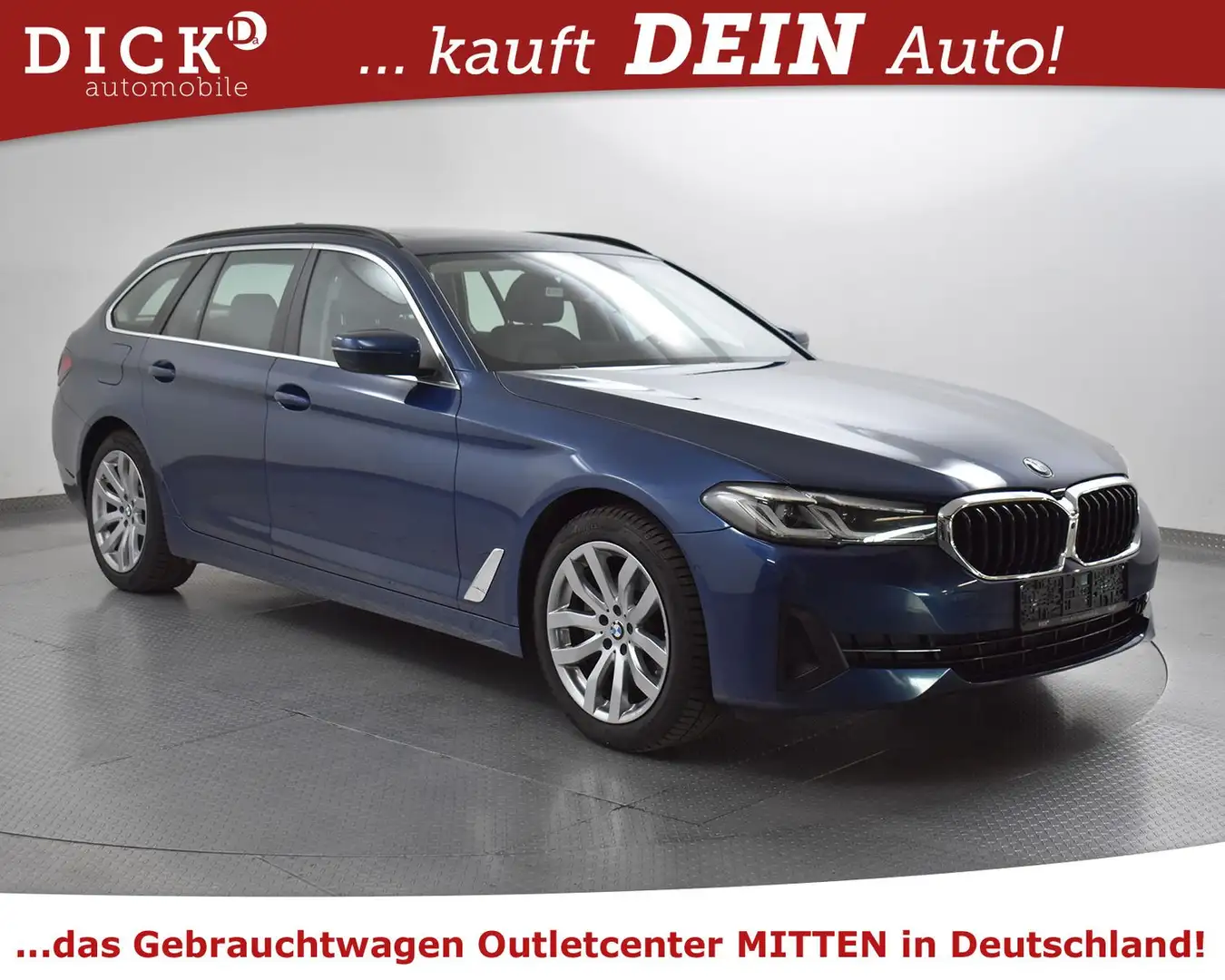 BMW 520 d xDri Sport Line LEDER+PANO+VIRTU+PROF+360+M Синій - 1