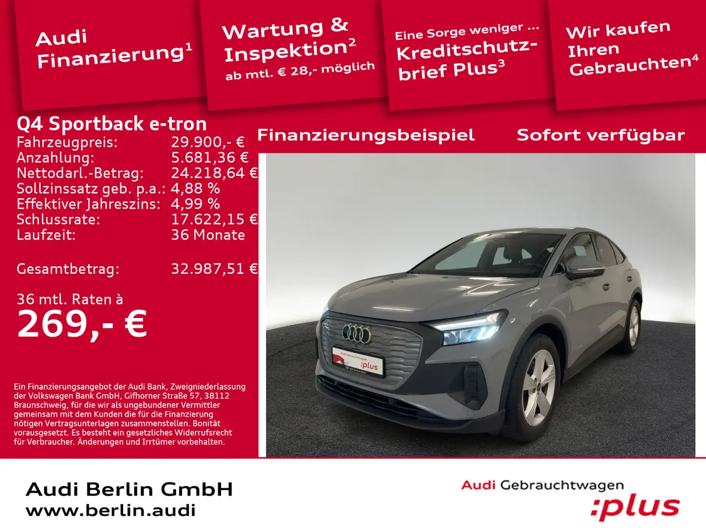 Audi Q4 e-tron 35 PDC RFK NAVI VIRTUAL Grau - 1