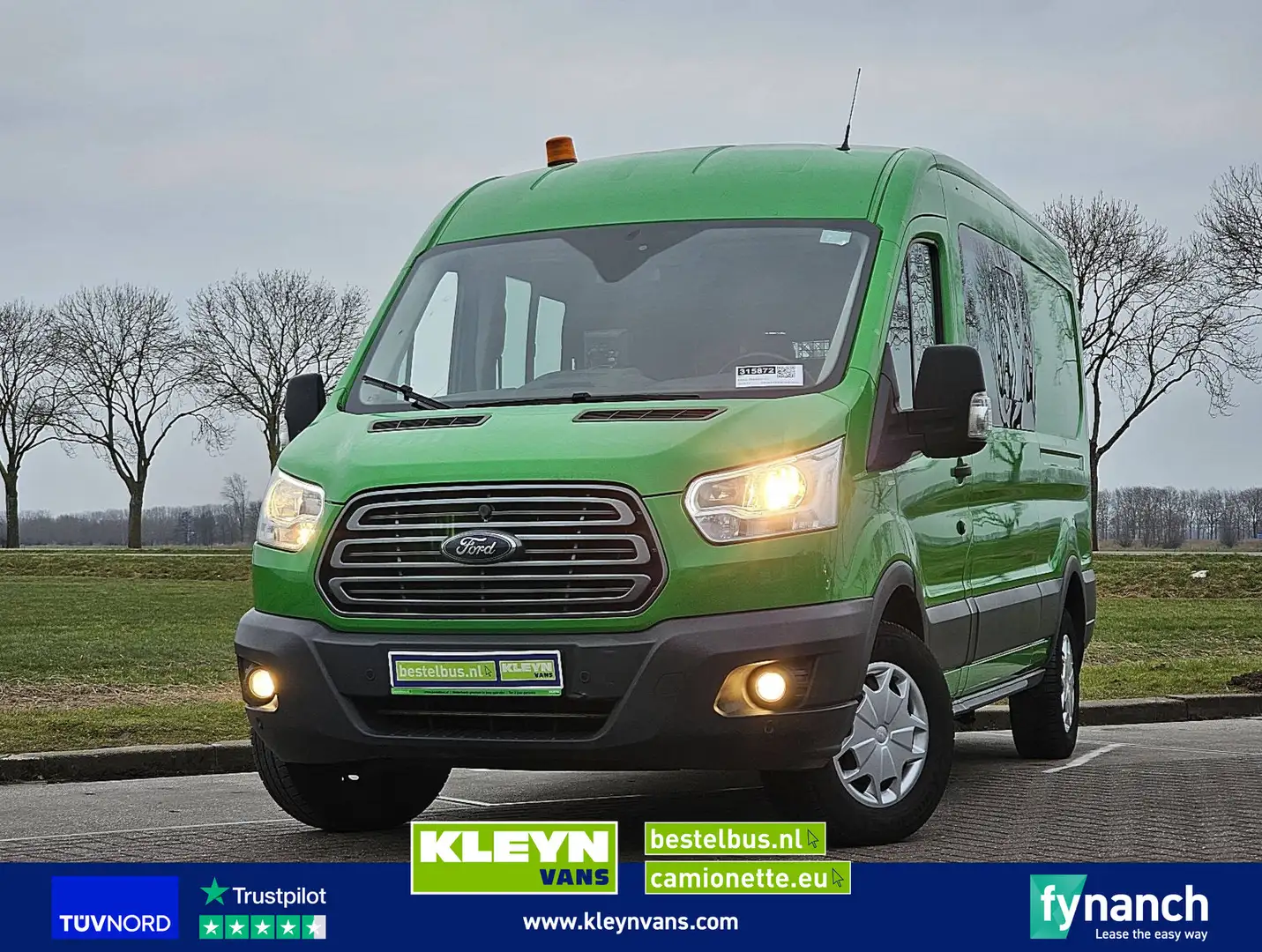 Ford Transit 2.0 L3H2 Dubbel Cabine! Groen - 1