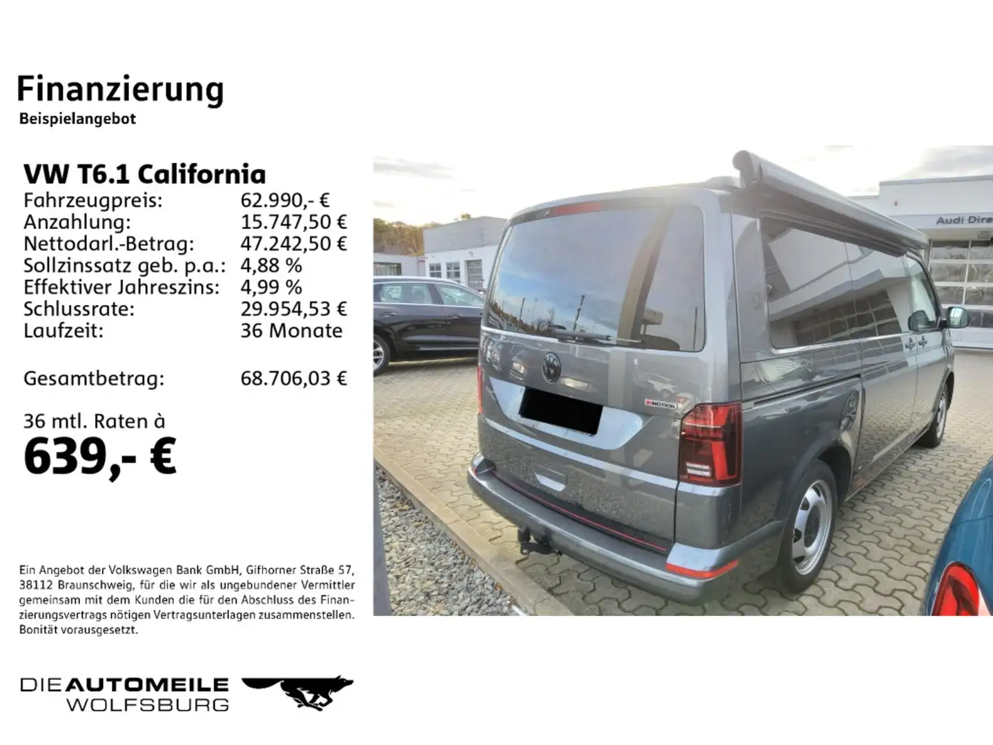 Volkswagen T6.1 California 2.0 TDI DSG 4Motion Beach Tour E Grau - 2