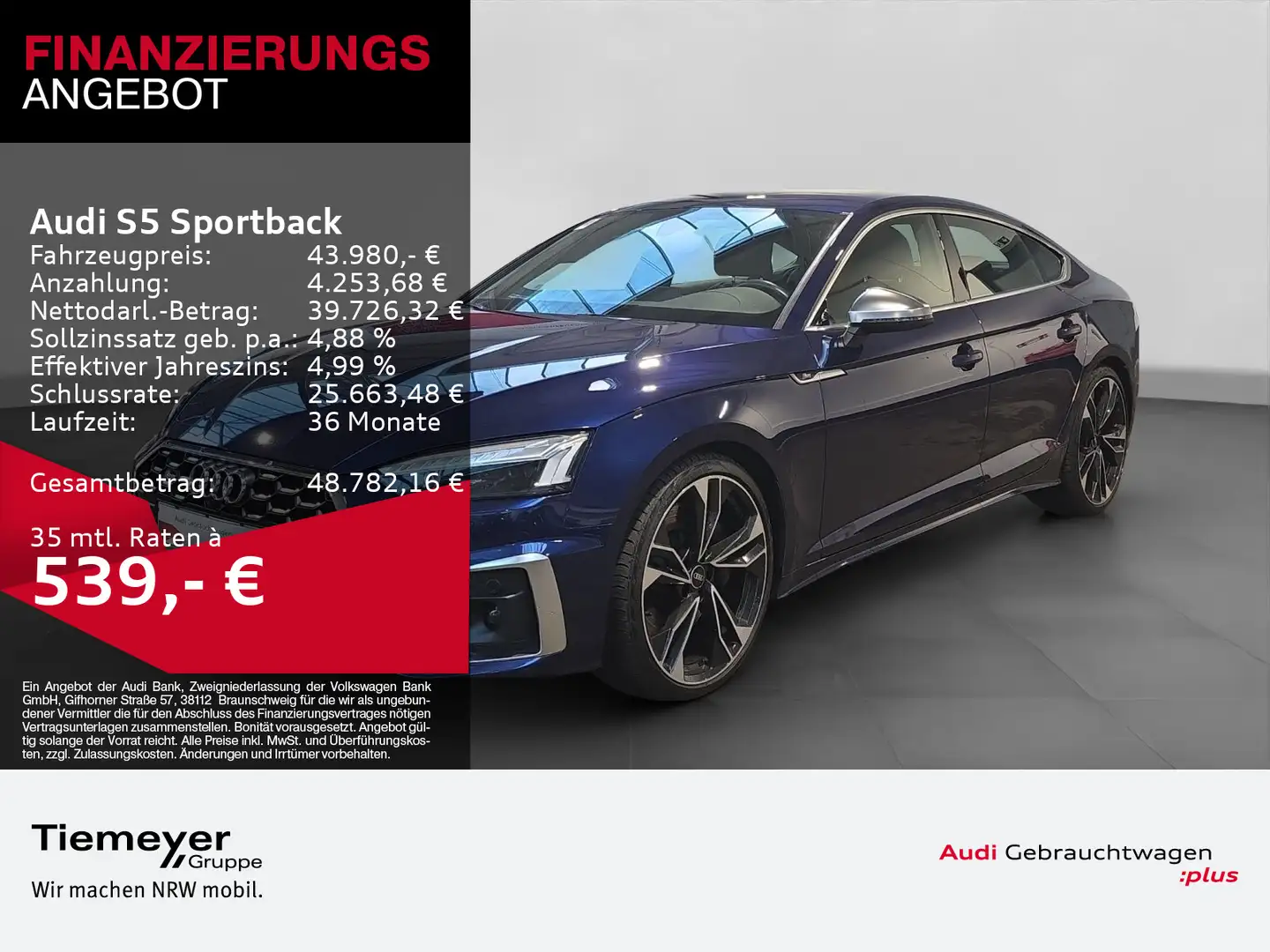 Audi S5 TDI AHK LM20 MATRIX-LED Blau - 1