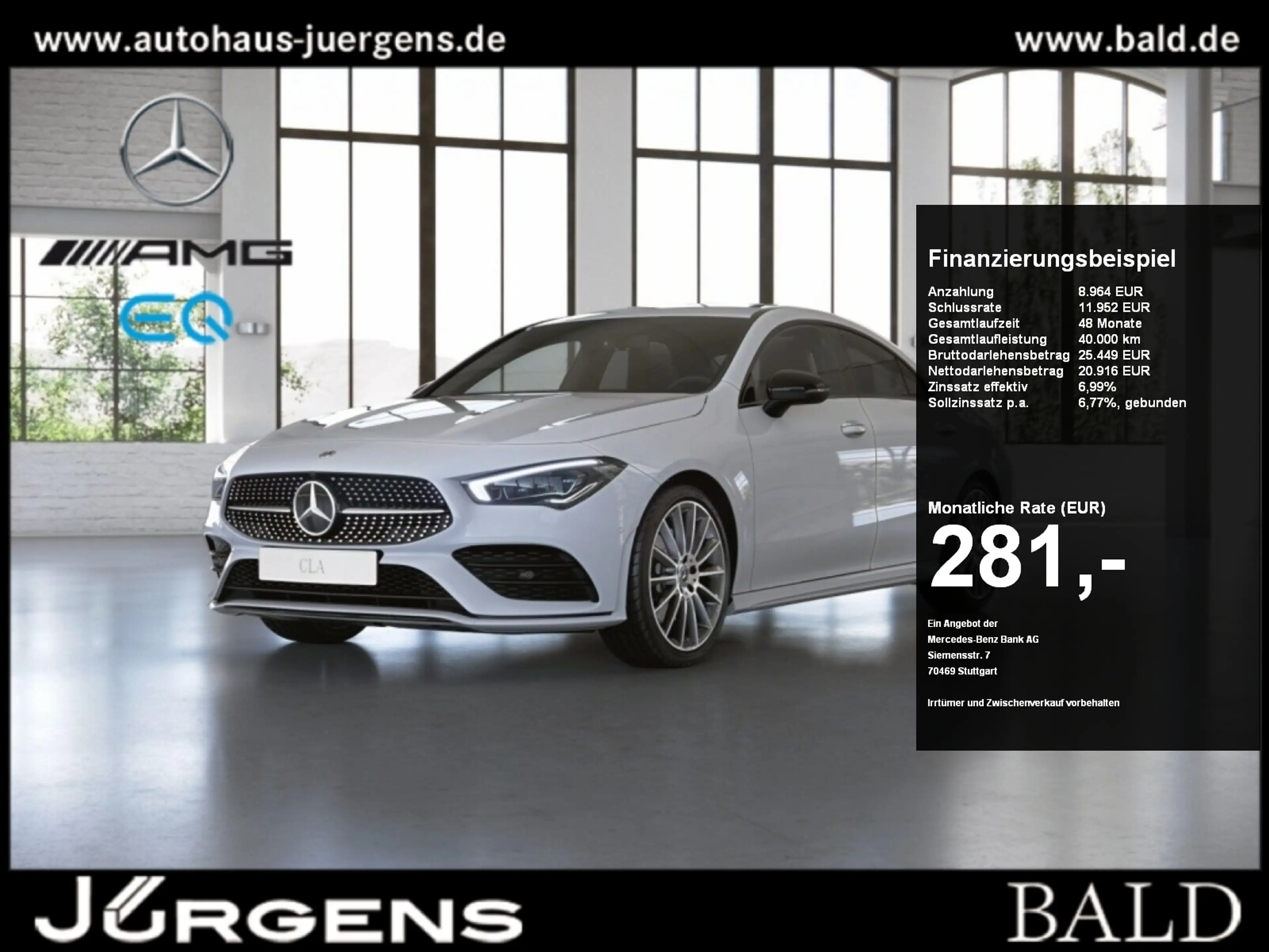 Mercedes-Benz CLA 250 e Coupé AMG-Sport/MLB/360/Burm/Night/19"