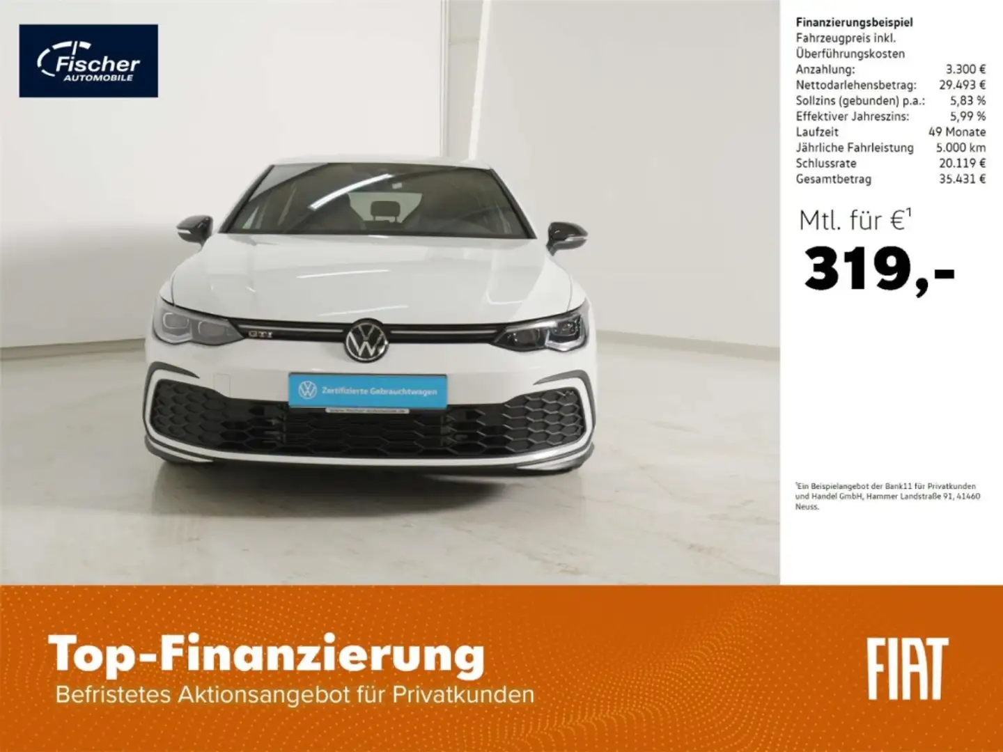 Volkswagen Golf GTI 2.0 TSI Black Style Weiß - 1