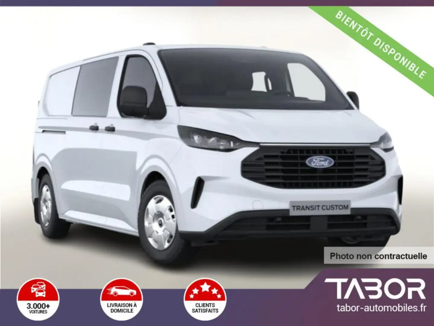 Ford Transit Custom Cabine TDCi 136 Trend 320L2 Blanc - 1