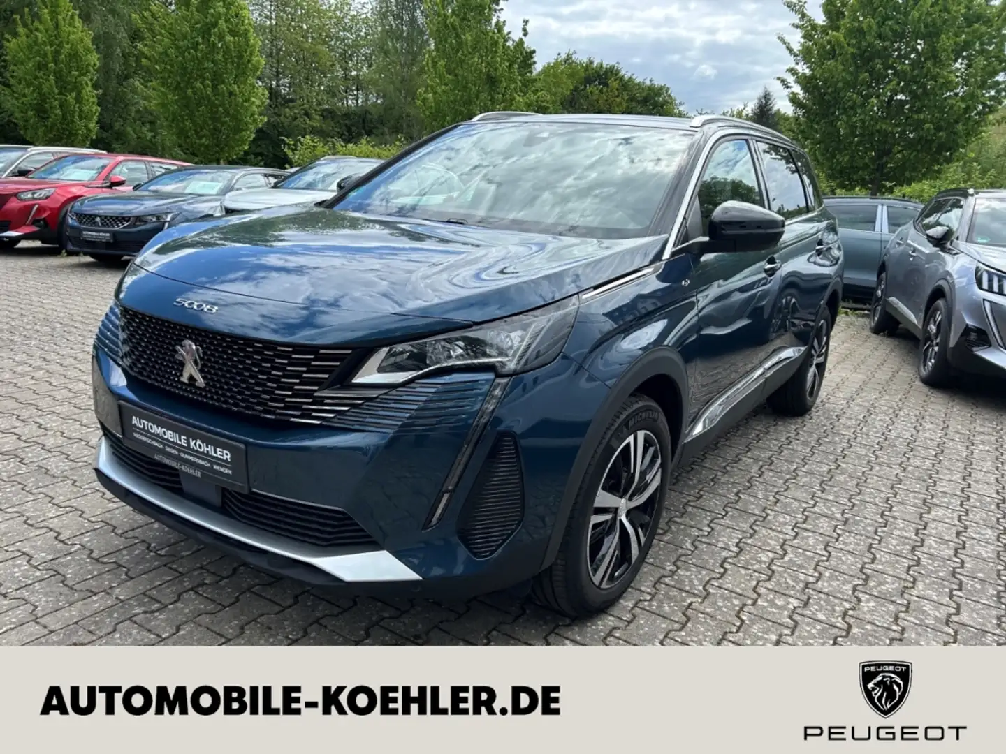 Peugeot 5008 1.2 GT AHK-abnehmbar Navi Leder Digitales Cockpit Blau - 1