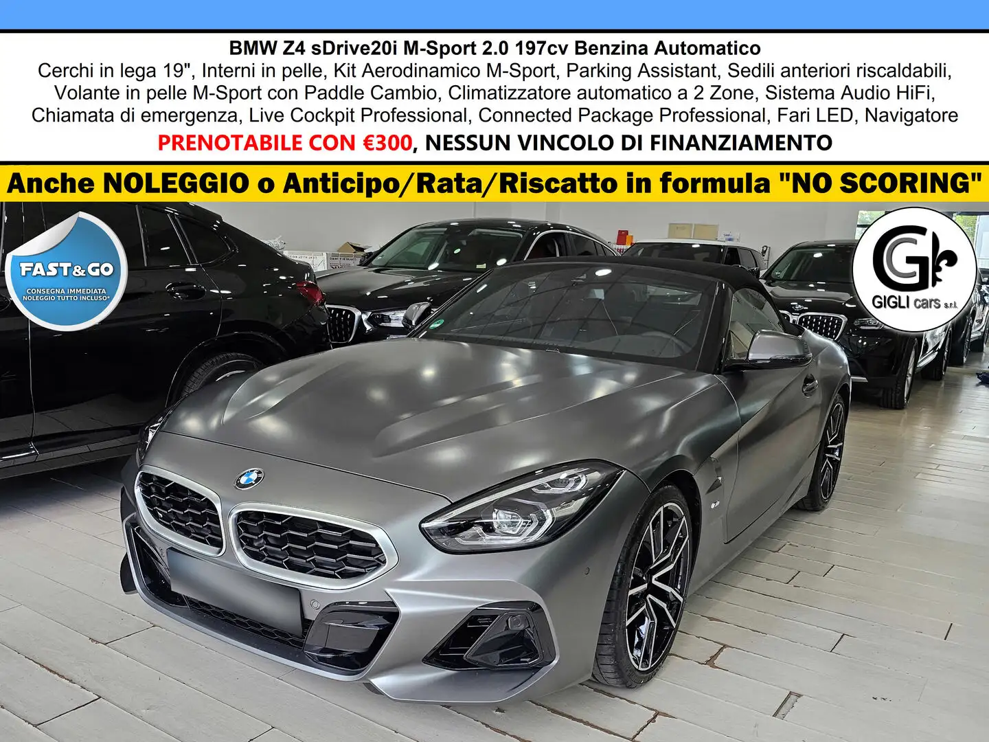 BMW Z4 20i M-Sport C19" Pelle Navi Paddle MSport M Camera Сірий - 1
