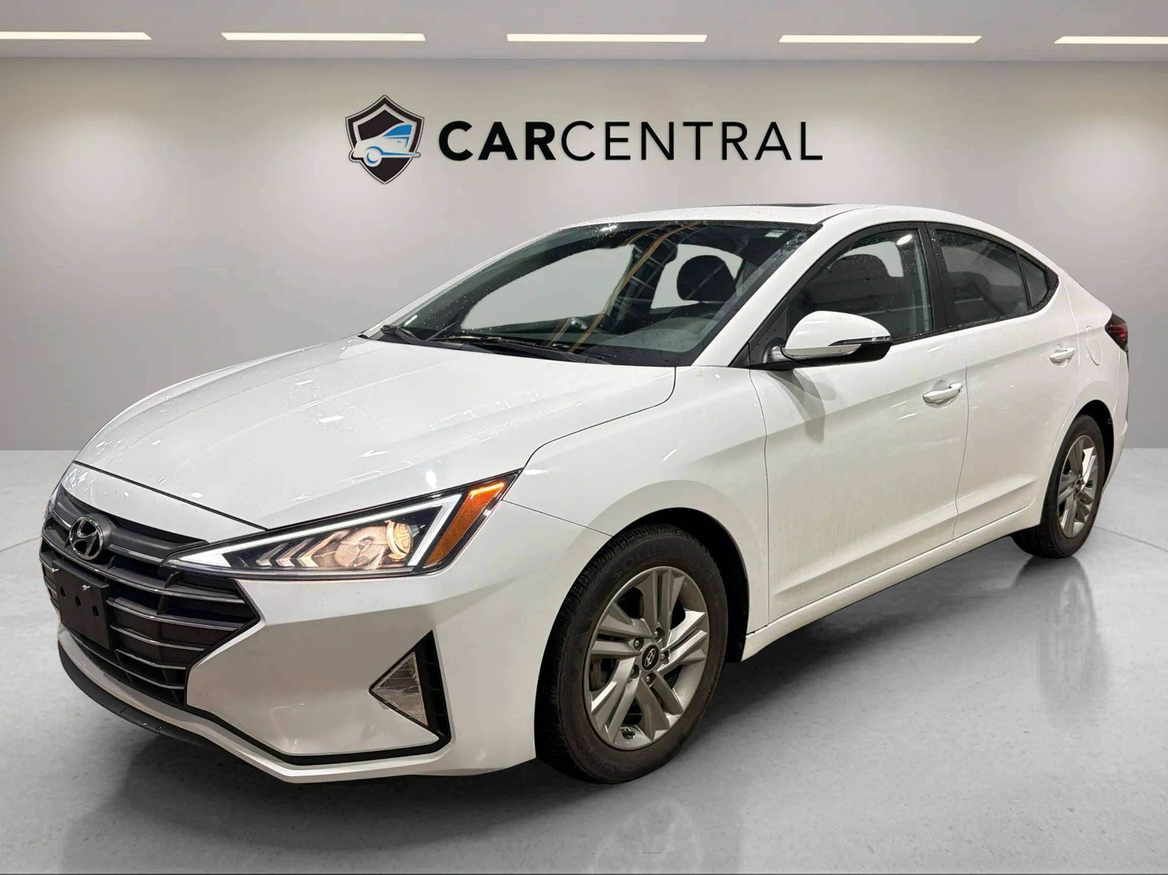 White 2020 Hyundai Elantra Sedan All-Wheel Drive Automatic