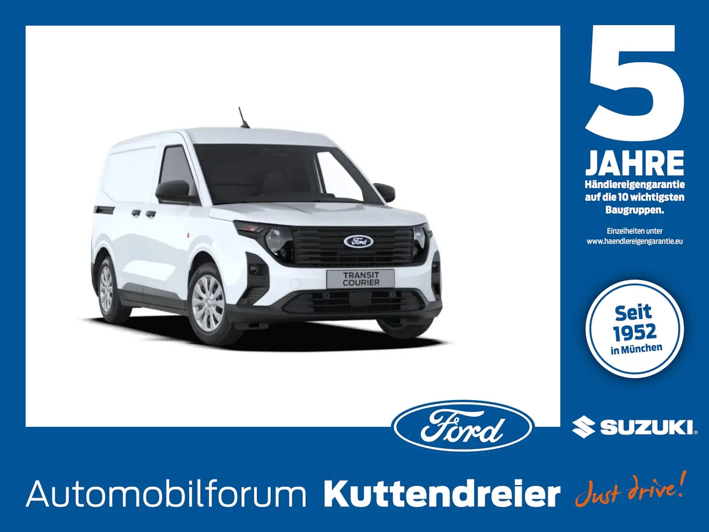 Ford Transit Courier 1.0 Winterp.+Kam.+PDC verfügbar Wit - 1