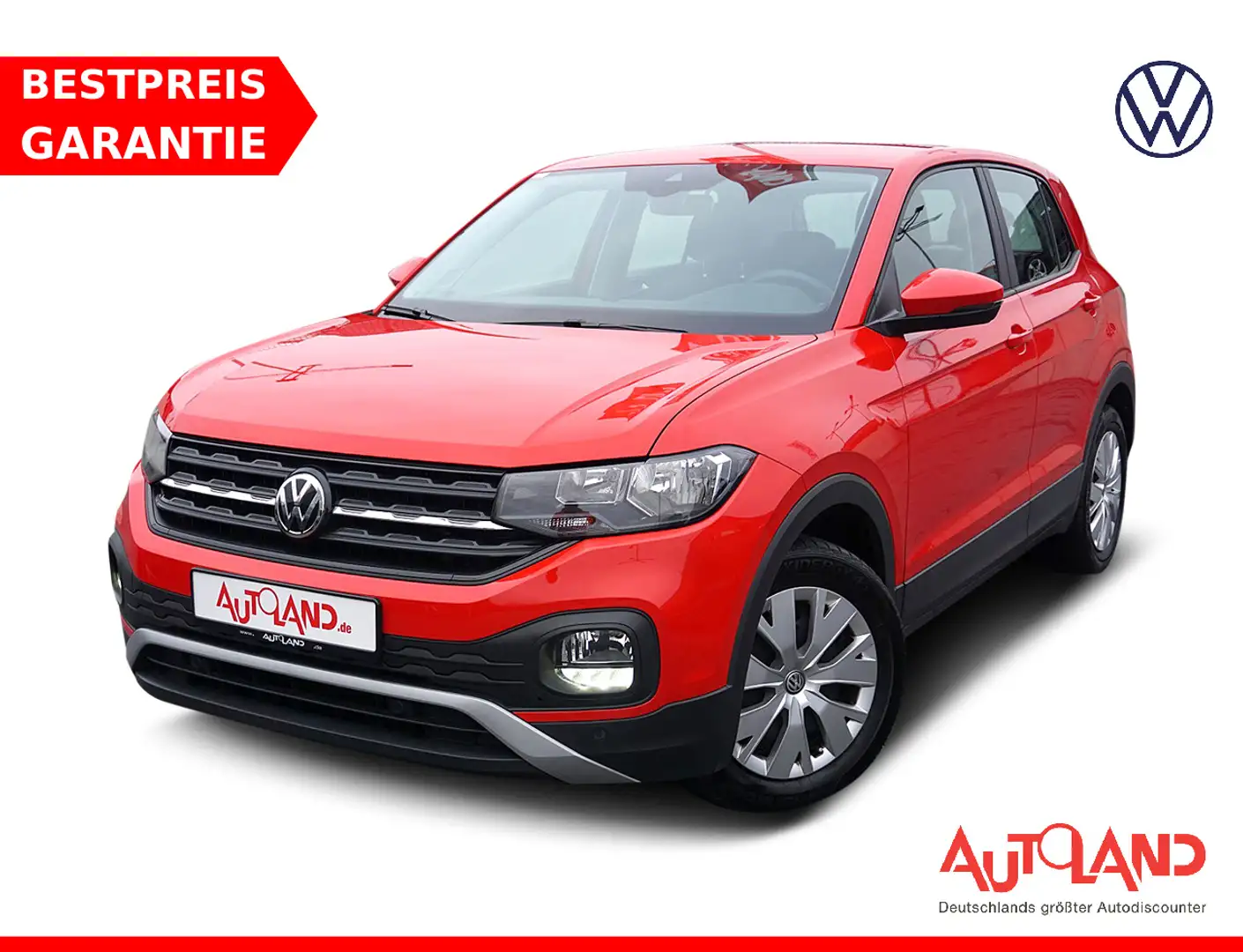Volkswagen T-Cross 1.0 TSI DSG ACC SHZ AppLink Klima Totwinke Kırmızı - 1