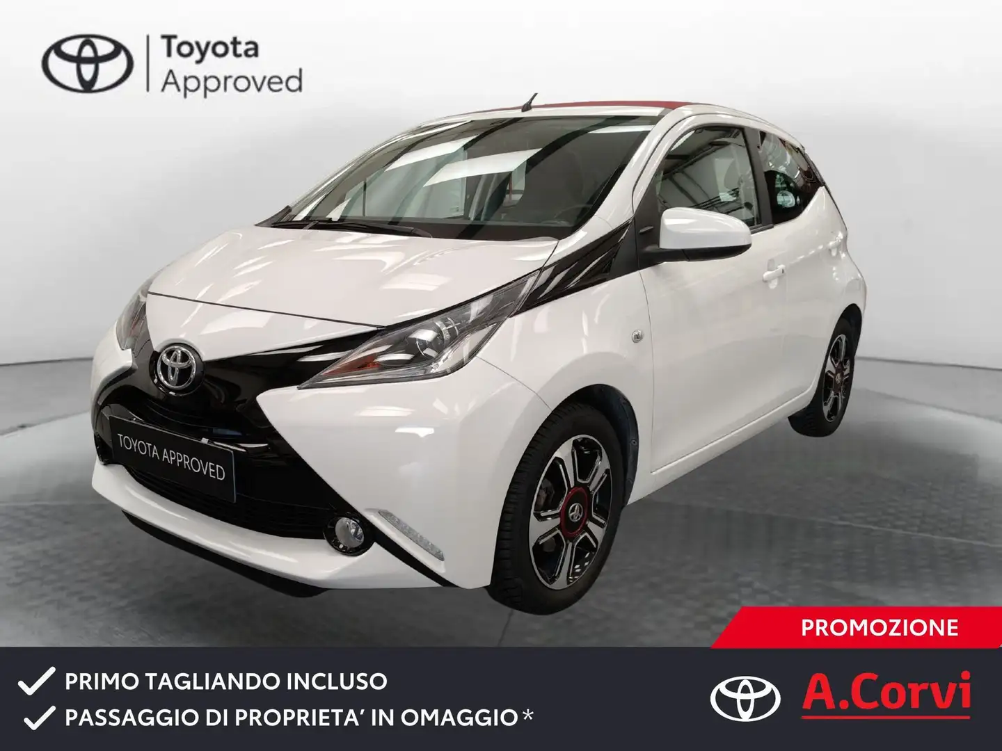 Toyota Aygo 1.0 VVT-i 69 CV 3 porte x-wave bordeaux Wit - 1