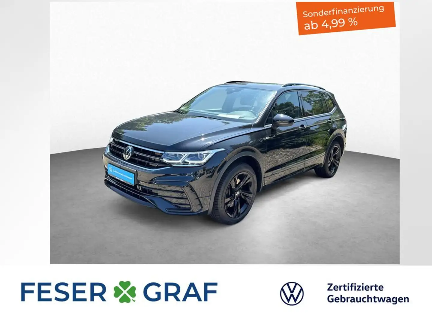 Volkswagen Tiguan Allspace R-Line 2.0 TDI 7-DSG 4MOTION PANO Schwarz - 1