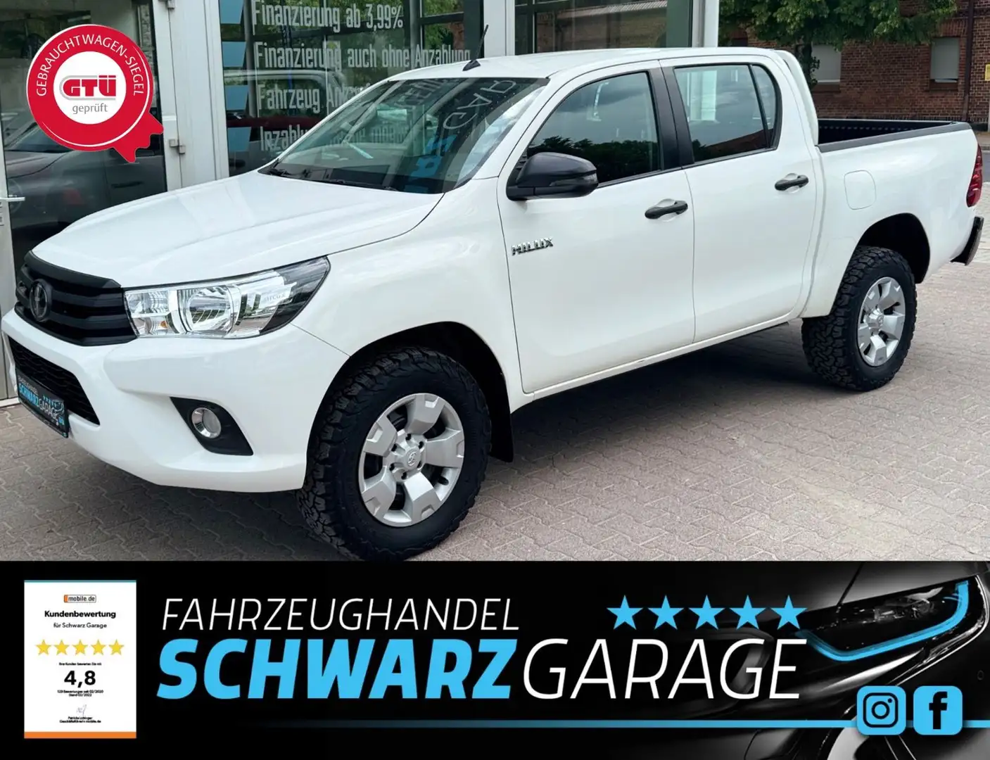Toyota Hilux Double Cab Duty 4x4*ALLWETTER*SPURHALTE* Weiß - 1