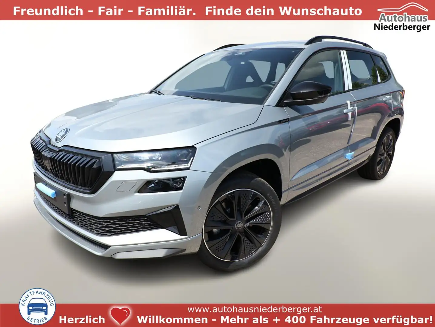 Skoda Karoq Sportline DSG Sportl Matrix Nav 360 Canton ACC ... Silber - 1