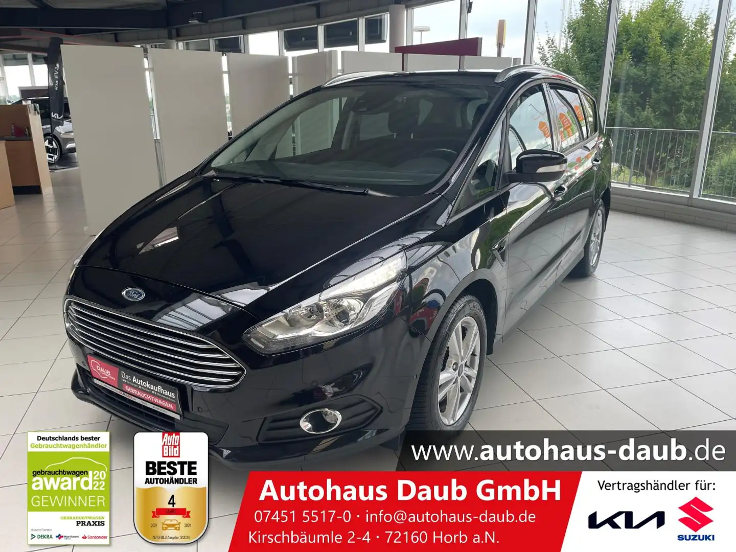 Ford S-Max SMax 2.0 ECOBLUE+ BUSINESS+AHK+7SITZE+NAVI+USW. Noir - 1