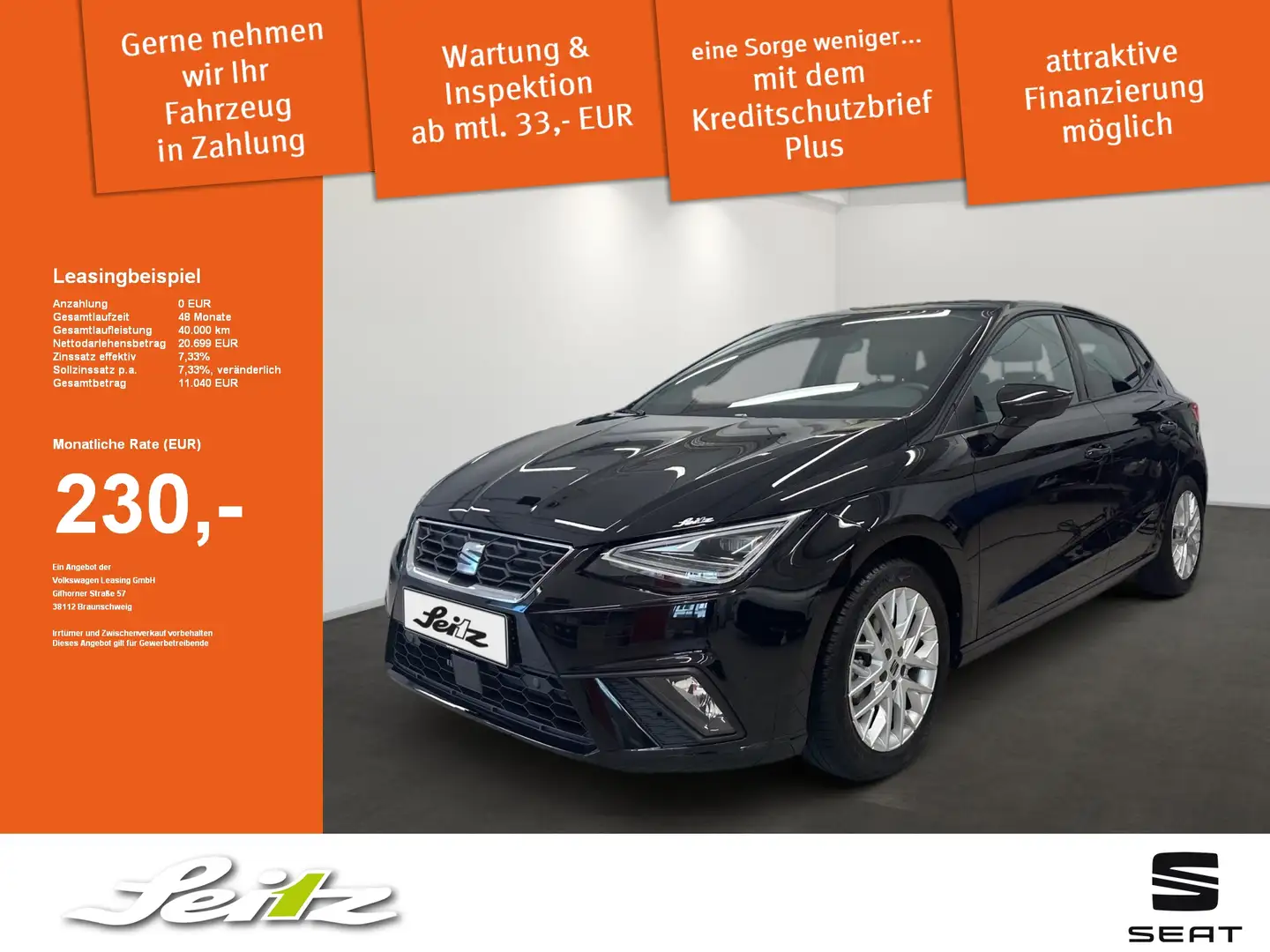SEAT Ibiza 1.0 TSI FR *KAMERA*NAVI*SITZH* Noir - 1
