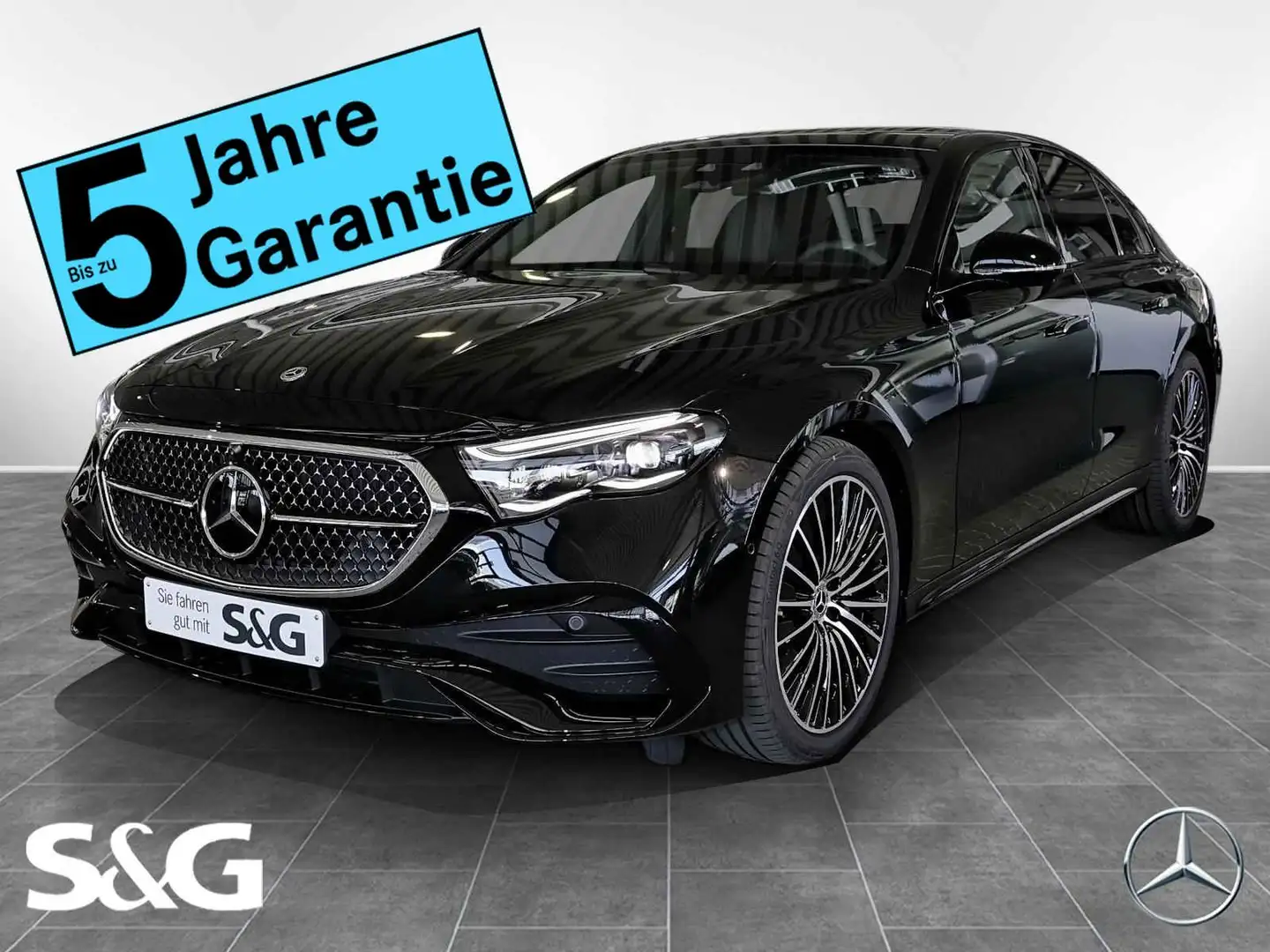 Mercedes-Benz E 450 d 4M LIM AMG MBUX+360°+DIG-LED+AHK+Standhz Schwarz - 1