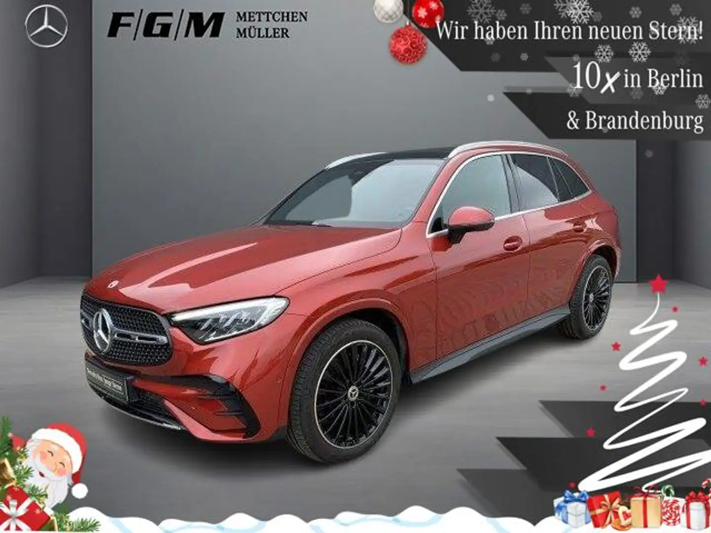 Mercedes-Benz GLC 220 d 4M AMG Line S-Dach|TWA|AHK|Pano|Sitzhz Rot - 1