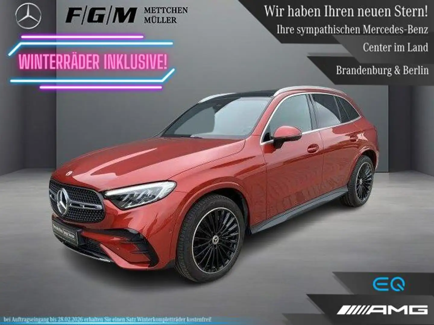 Mercedes-Benz GLC 220 d 4M AMG Line S-Dach|TWA|AHK|Pano|Sitzhz Rot - 1