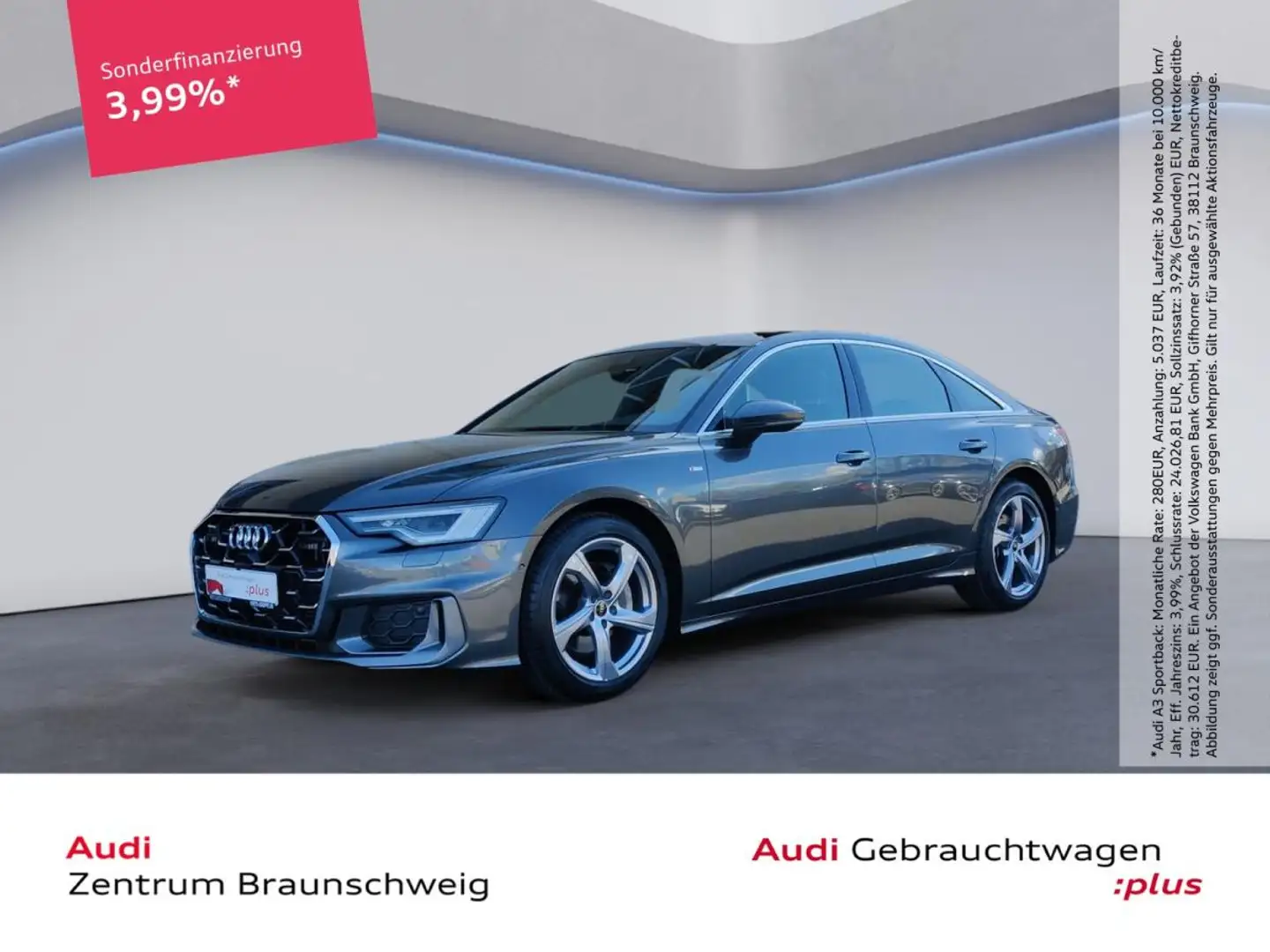 Audi A6 Limousine S line 45 TFSI quattro AHK+PANO+MATRIX-L Grau - 1