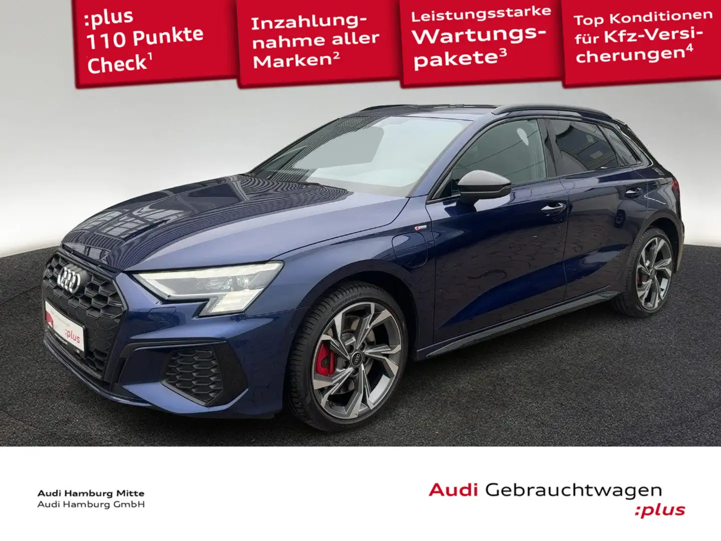 Audi A3 45 TFSI e S line S tronic Navi Matr Blau - 1