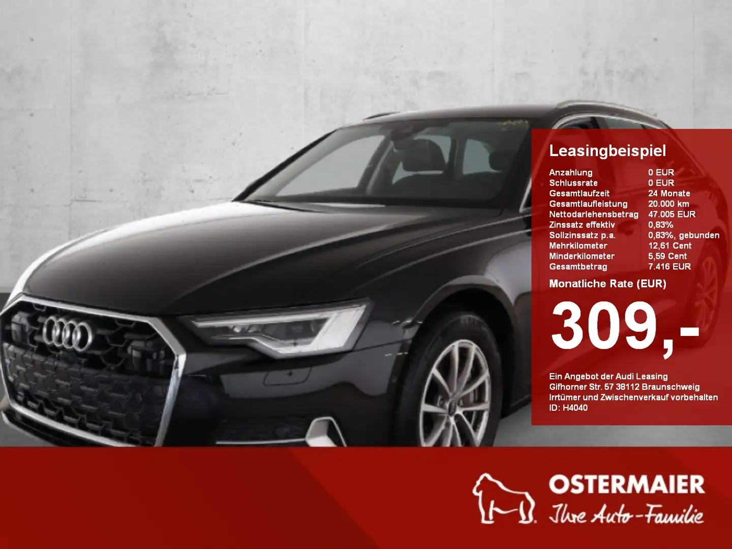 Audi A6 Avant SPORT 45 TFSI 265PS SITZLUFT.MATRIX.AHK.ACC Schwarz - 1