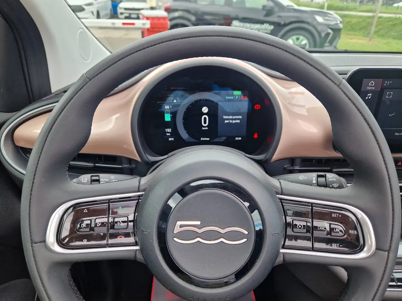 Fiat 500 E Cabrio 42 kWh 87kw/118cv ROSE GOLD-KM 2.143, миниатюра 16