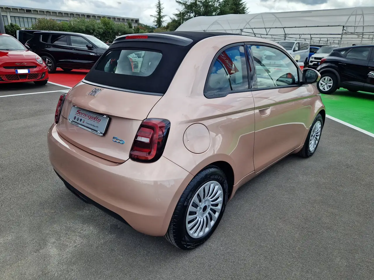 Fiat 500 E Cabrio 42 kWh 87kw/118cv ROSE GOLD-KM 2.143, миниатюра 6