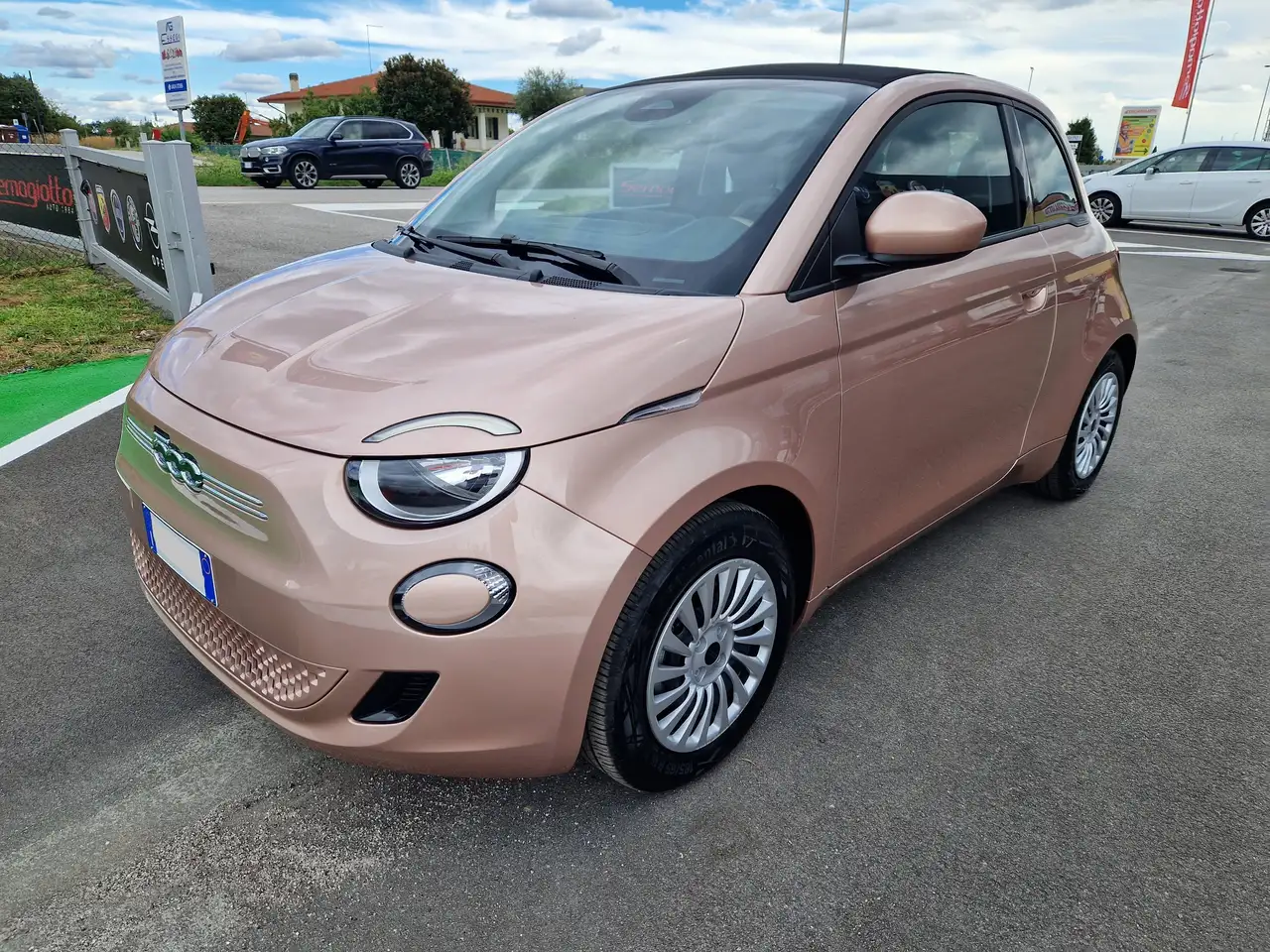 Fiat 500 E Cabrio 42 kWh 87kw/118cv ROSE GOLD-KM 2.143, миниатюра 2