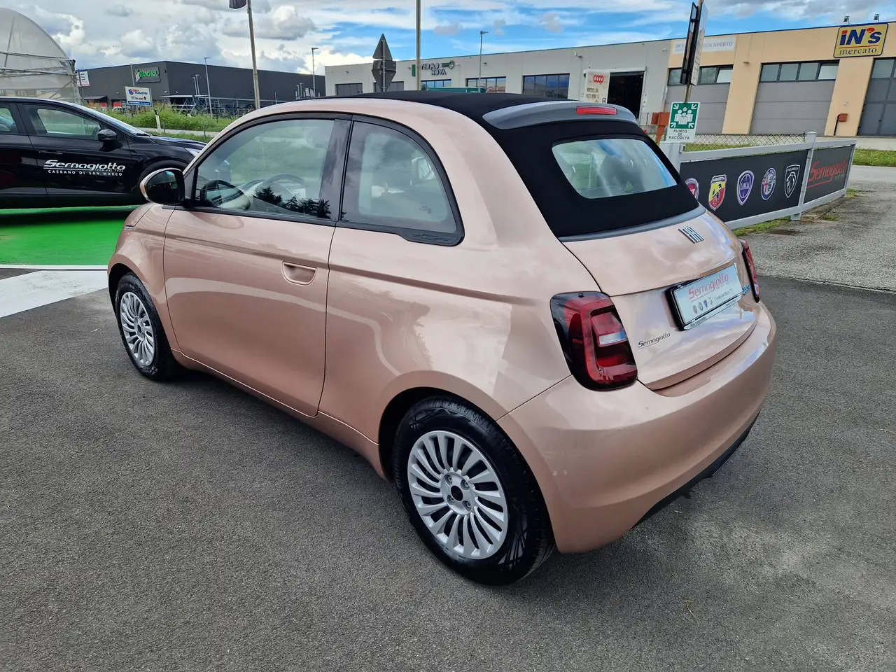Fiat 500 E Cabrio 42 kWh 87kw/118cv ROSE GOLD-KM 2.143, миниатюра 4