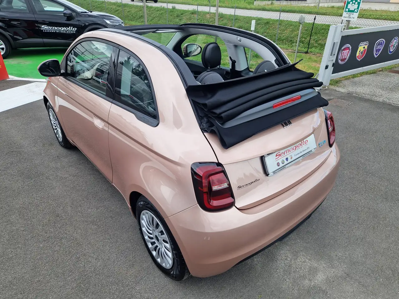 Fiat 500 E Cabrio 42 kWh 87kw/118cv ROSE GOLD-KM 2.143, миниатюра 26
