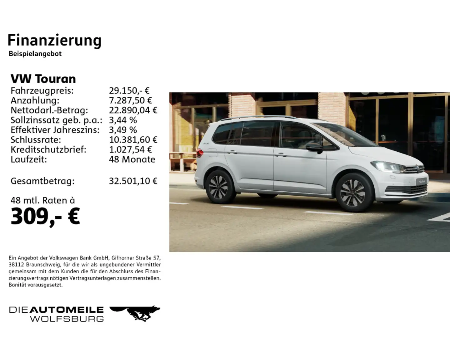 Volkswagen Touran 1.5 TSI Goal 7.Sitze/ACC Weiß - 2