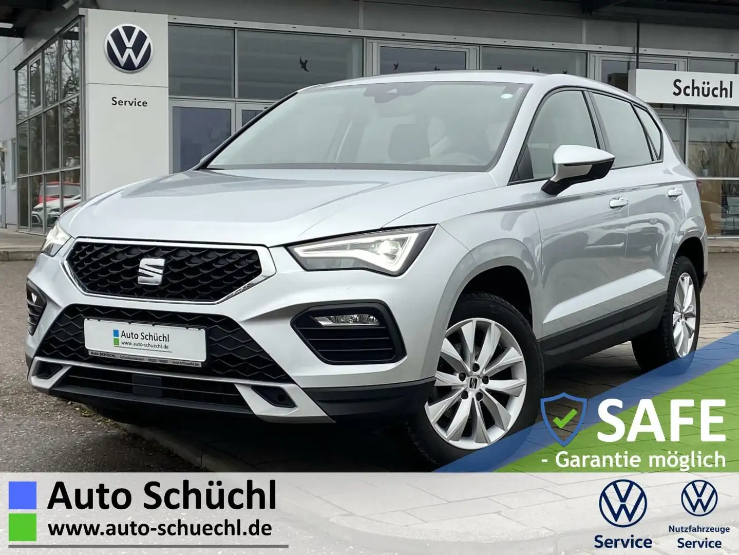 SEAT Ateca 1.5 TSI Style 17"+NAVI-PRO+LED+AHK+FULL-LI Silber - 1