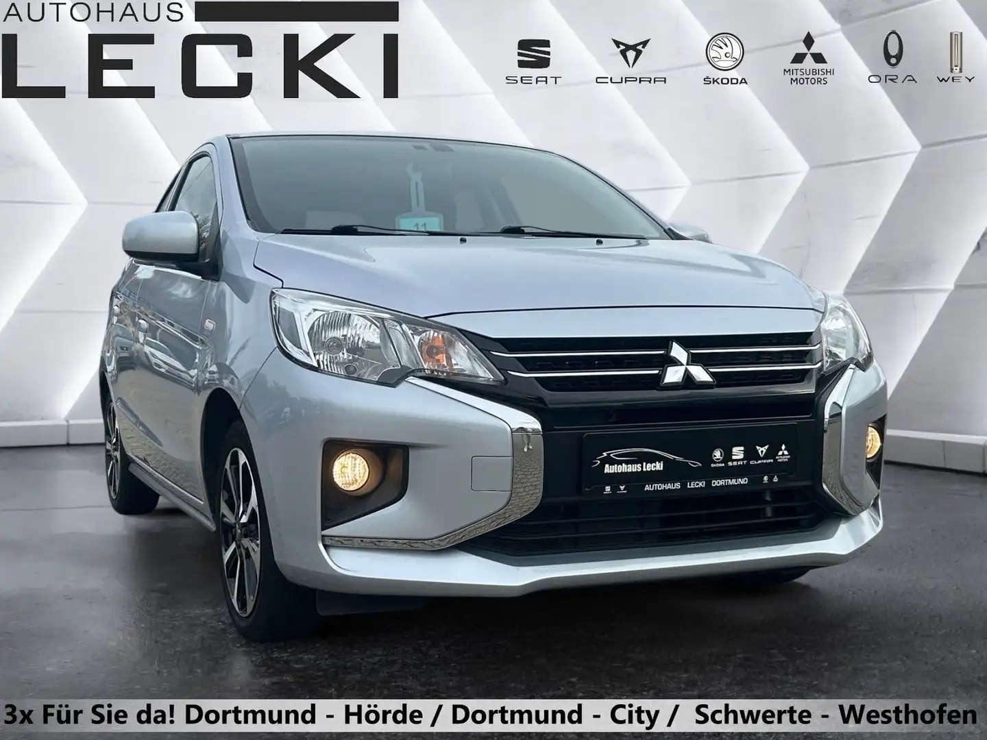Mitsubishi Space Star Select+ *SMART-L*KLIMA*SHZ*KAMERA*GARANTIE-07.2030 Silber - 1