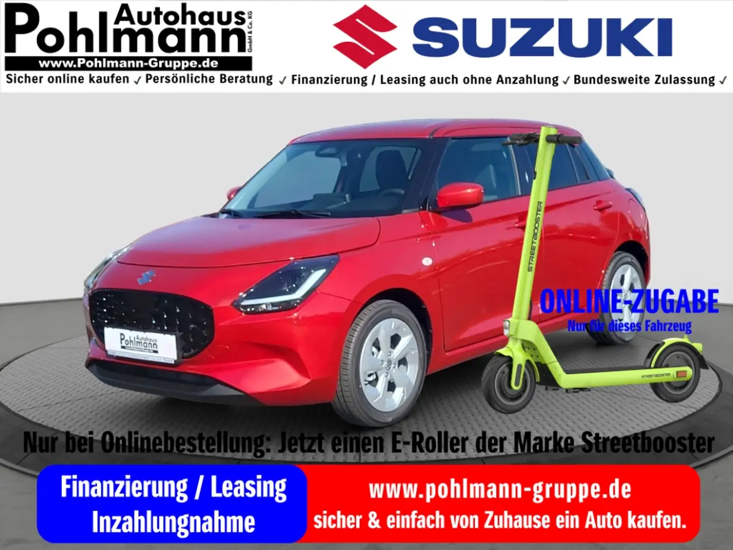Suzuki Swift 1.2 HYBRID CVT Comfort Navi LED DAB SHZ Keyless En Rouge - 1