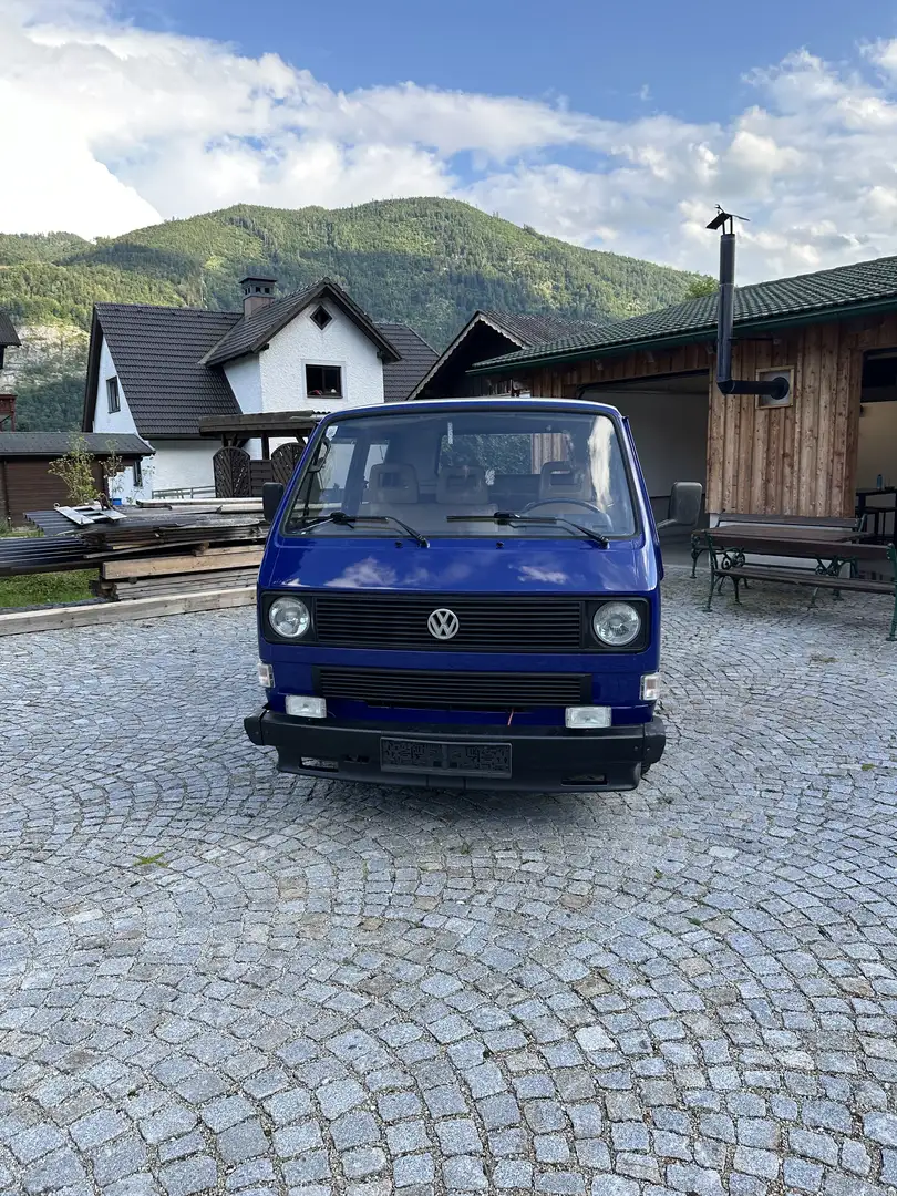Volkswagen T3 Doka Bleu - 2