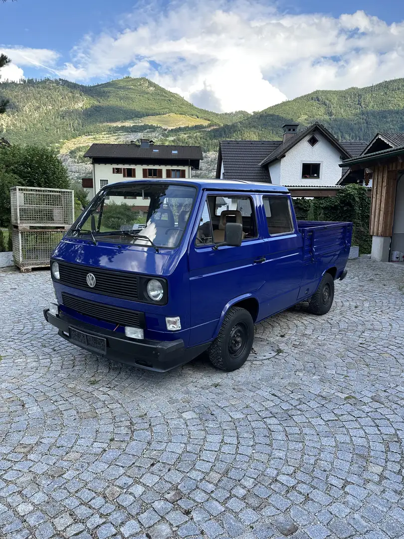 Volkswagen T3 Doka Bleu - 1