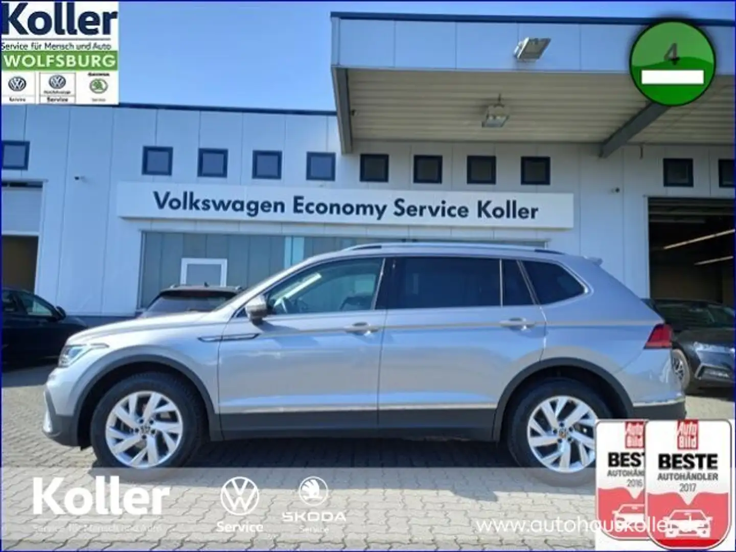 Volkswagen Tiguan Allspace Tiguan Allspace 2.0 TDI DSG AHK 7 Sitze Kamera Argento - 2