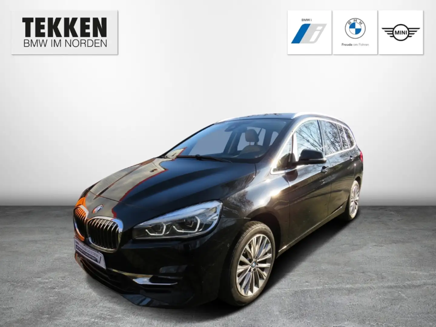 BMW 218 Gran Tourer d LED AHK NAVI RFK Parkassistent Leder Schwarz - 1