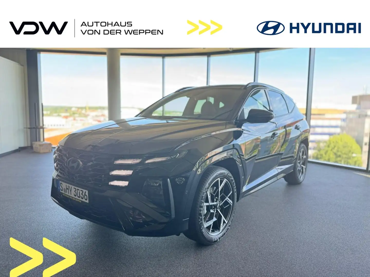 Hyundai TUCSON N LINE ALLRAD+GLASDACH+ASSIST-+SITZPAKET! Klima Schwarz - 1