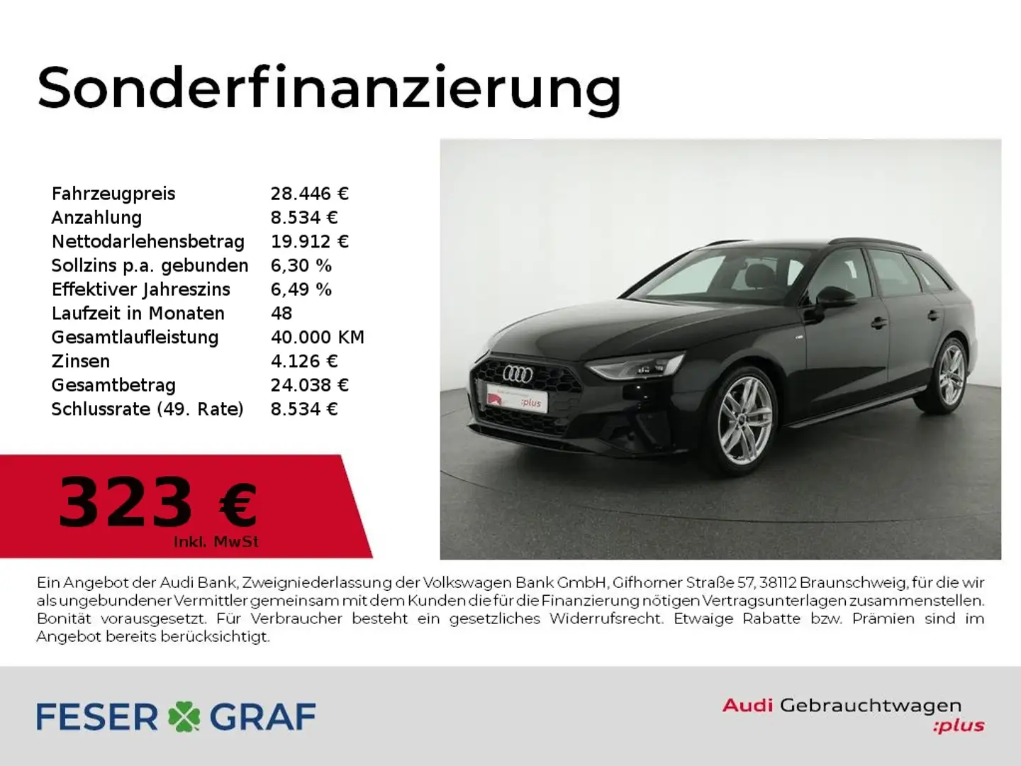 Audi A4 Avant 40 TDI S tronic S Line Ext Navi,PDC,Sitzhzg Noir - 1
