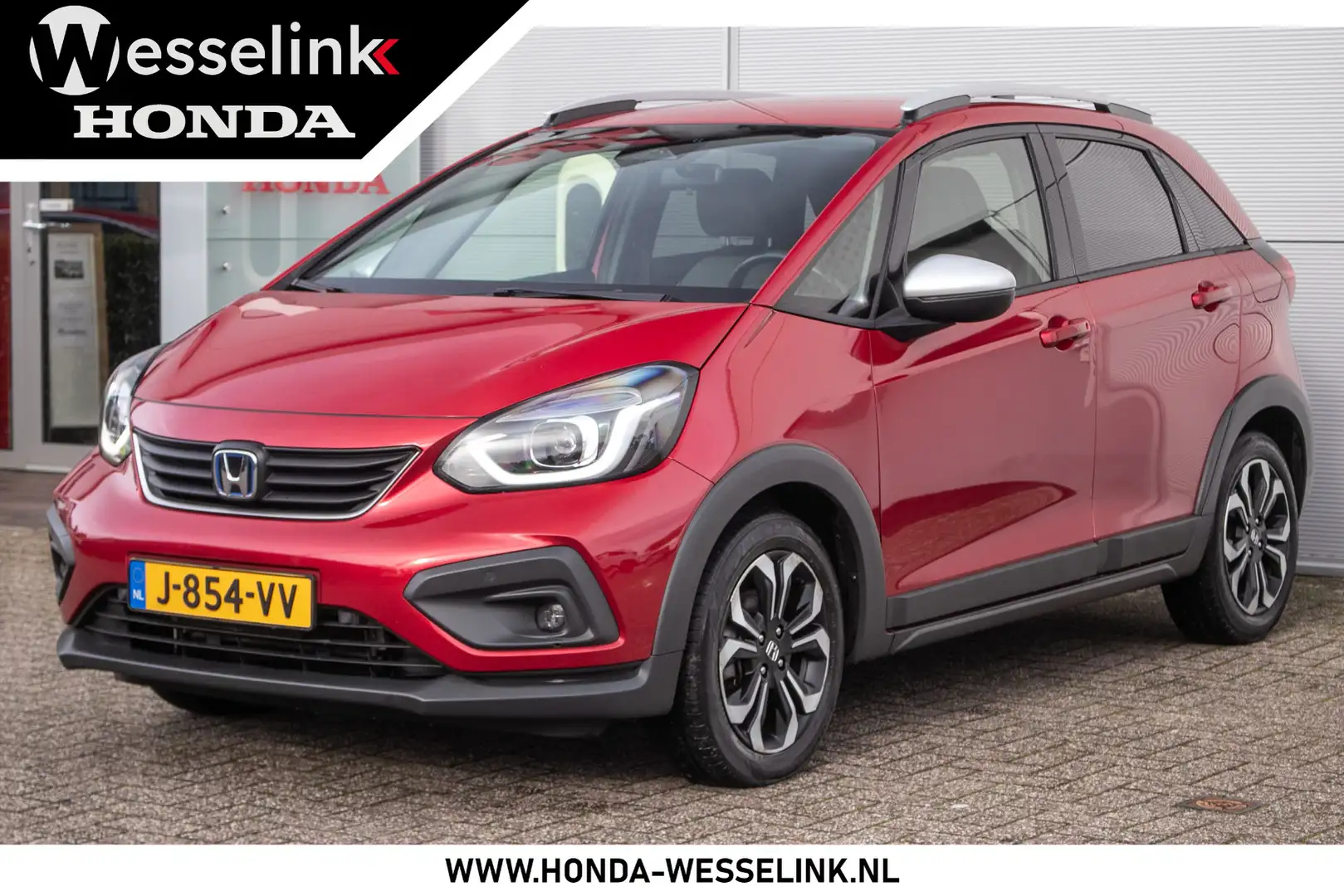 Honda Jazz 1.5 e:HEV Crosstar 1ste eig. | Dealerond. | Nav | Rood - 1