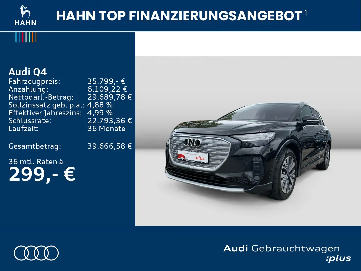 Audi Q4 e-tron 40 e-tron advanced Matrix Pano Navi HUD Noir - 2