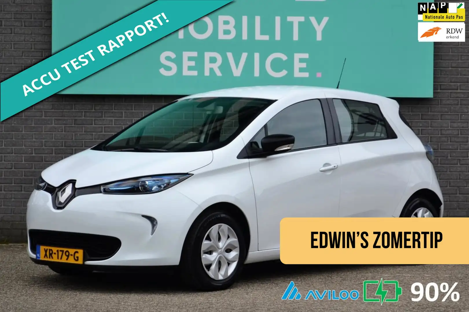 Renault ZOE R90 Life 41 kWh KOOPaccu CarPlay FullMap Clima Cru Blanc - 1
