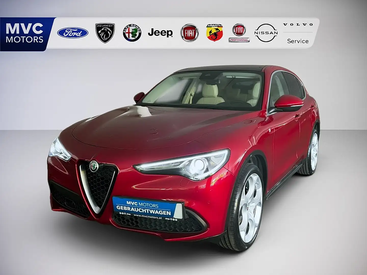 Alfa Romeo Stelvio 6C Villa d'Este 2,0 16V 280 AT8 Q4 HiFi/SD Rot - 1