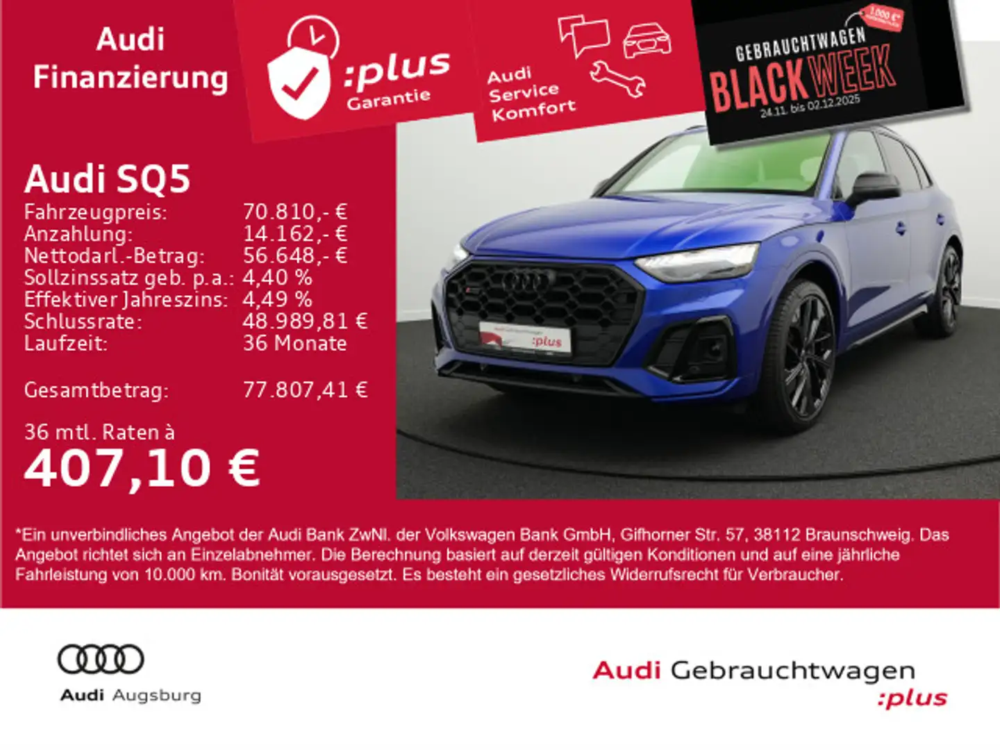 Audi SQ5 TDI tiptronic *ACC*AHK*PANO*StdHz*HdUp*8fach Blau - 1
