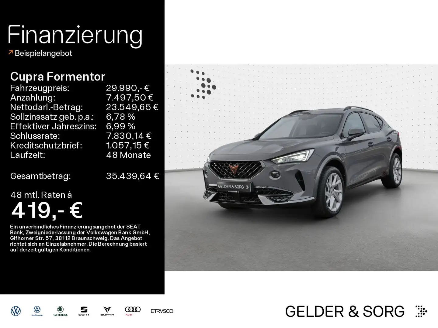 CUPRA Formentor 2.0 TDI Rückfahrkamera*LED*Einparkh. Grau - 1